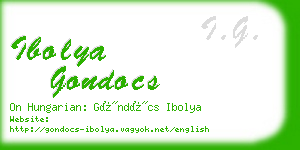 ibolya gondocs business card